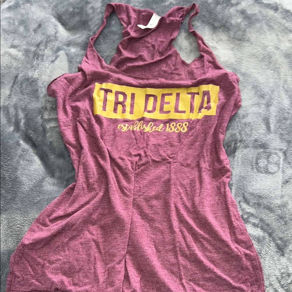 Tri Delta Women's Maroon Tank Top